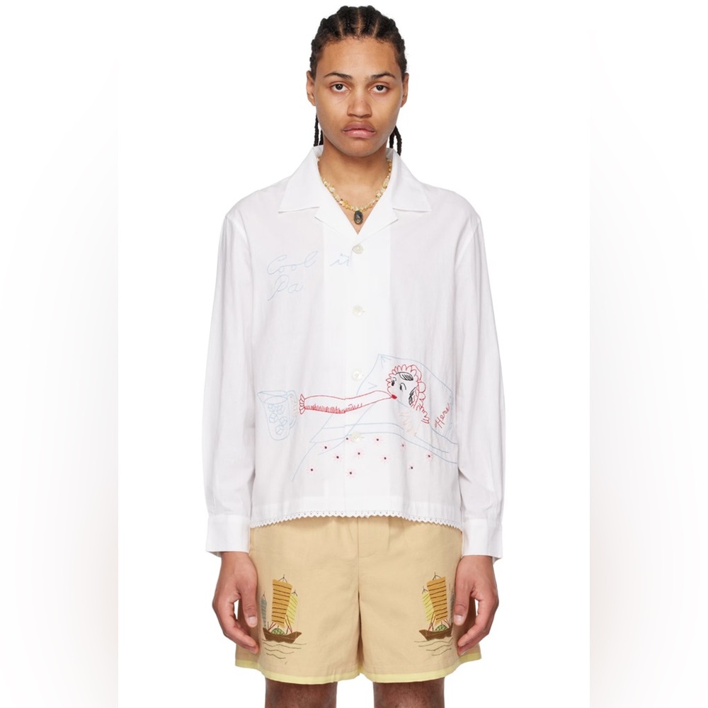 Bode White His and Hers Shirt